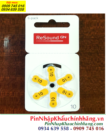 Pin máy trợ thính ReSound PR536, Pin số 10 _Pin máy điếc ReSound PR536/10 chính hãng /X.xứ Đức